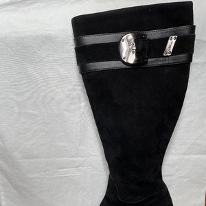 Cole Haan Black Suede Knee High Boots